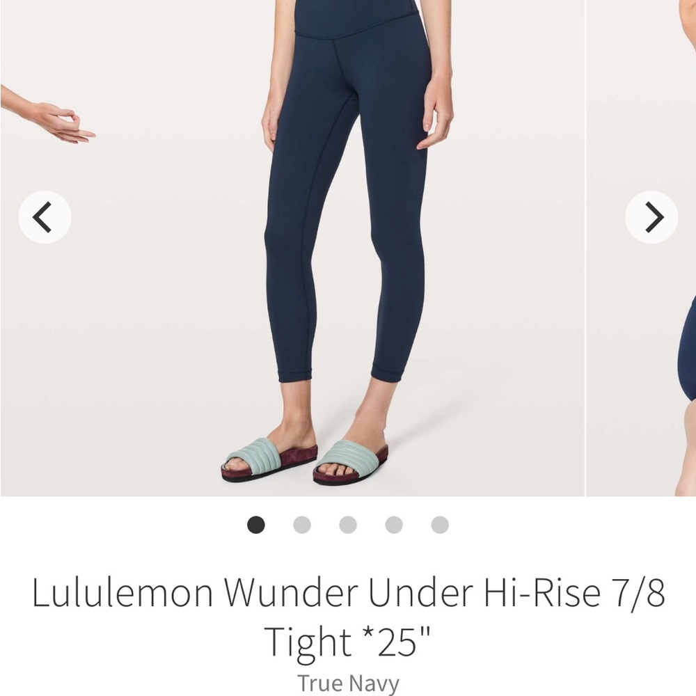 Lululemon True Navy Wunder Under Hi-Rise Leggings